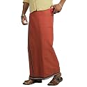 PRAKASAM COTTON Velcro Pocket Dhoti | Thalapathi Border Readymade Cotton Kerala Mundu for Men