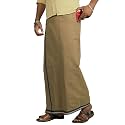 PRAKASAM COTTON Velcro Pocket Dhoti | Thalapathi Border Readymade Cotton Kerala Mundu for Men