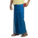 PRAKASAM COTTON Velcro Pocket Dhoti | Thalapathi Border Readymade Cotton Kerala Mundu for Men