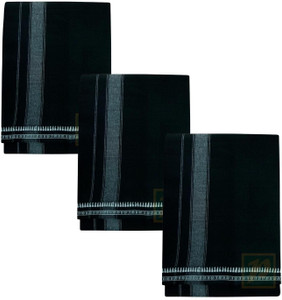 prakasam cotton premium quality black thalapathi border single 128x200 mtrs mens solid men dhoti