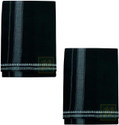 Prakasam Cotton Mens Thalapathi Border Black Colour Single (1.28X2.00 mtrs) Solid Men Dhoti