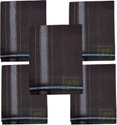 Prakasam Cotton Mens Thalapathi Border Coffee Brown Colour Single (1.28X2.00 mtrs) Solid Men Dhoti