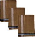 Prakasam Cotton Premium quality Kakki Thalapathi Border Single (1.28X2.00 mtrs) Mens Solid Men Dhoti