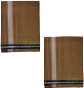 Prakasam Cotton Mens Thalapathi Border Kakki Colour Single (1.28X2.00 mtrs) Solid Men Dhoti