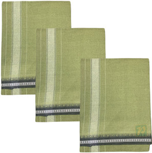 prakasam cotton premium quality mint green thalapathi border single 128x200 mtrs mens solid men dhoti