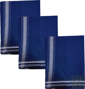 prakasam cotton mens thalapathi border navy colour single 128x200 mtrs solid men dhoti