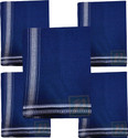 Prakasam Cotton Mens Thalapathi Border Navy Colour Single (1.28X2.00 mtrs) Solid Men Dhoti