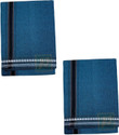 Prakasam Cotton Mens Thalapathi Border Turquoise blue Colour Single (1.28X2.00 mtrs) Solid Men Dhoti
