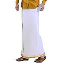 PRAKASAM COTTON Mens White Premium Flexi Size