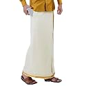 PRAKASAM COTTON Mens White Premium Flexi Size