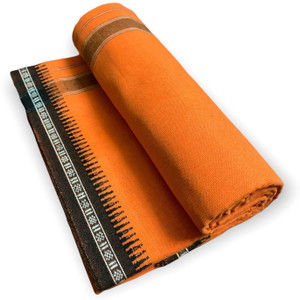 prakasam cotton premium quality kerala style orange thalapathi single 128x200mtrs mens solid men dhoti