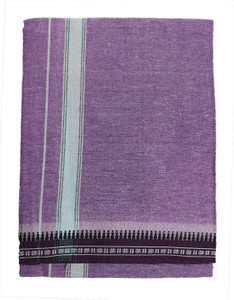 prakasam cotton premium quality mens kerala style purple colour thalapathi border single 128x200 mtrs -dhoti-kerala single mundu men dhoti