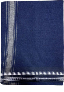 prakasam cotton premium quality kerala style navy thalapathi border single 128x200mtrs mens solid men dhoti