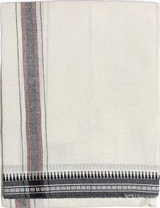 prakasam cotton premium mens kerala style white thalapathi white single 128x200mtrs solid men dhoti