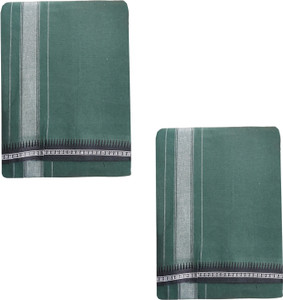 prakasam cotton premium quality olive green thalapathi border single 128x200 mtrs mens solid men dhoti