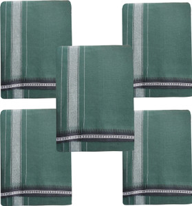 prakasam cotton premium quality olive green thalapathi border single 128x200 mtrs mens solid men dhoti