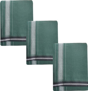 prakasam cotton premium quality olive green thalapathi border single 128x200 mtrs mens solid men dhoti