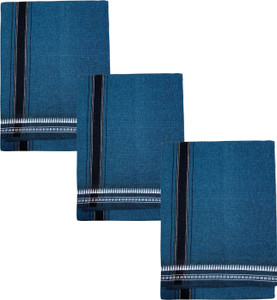 prakasam cotton premium quality turquoish blue thalapathi border single 128x200 mtrs mens solid men dhoti