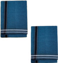 Prakasam Cotton Premium quality Turquoish blue Thalapathi Border Single (1.28X2.00 mtrs) Mens Solid Men Dhoti