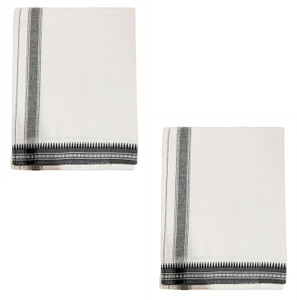 prakasam cotton premium quality white thalapathi border single 128x200 mtrs mens solid men dhoti