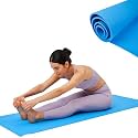 Prakishini Extra Thick Yoga Mat for Women & Men - Anti-Slip High Density Foam Cushion Support for Joints & Knees - Lightweight Portable Exercise Mat for Yoga Pilates & Home Workout - Blue