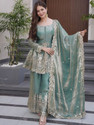 PRAKRUTI ENTERPRISE Embroidered Kurta Palazzo Dupatta