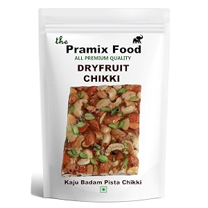 pramix premium dryfruit chikki badam-pista-kaju chikki 400 gm