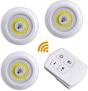 pramoksha mall 3 pc remote control led tap night lights for kitchen bedroom stairs ceiling lamp