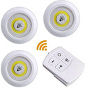 Pramoksha Mall 3 Pc Remote Control LED Tap Night Lights for Kitchen, Bedroom, Stairs Ceiling Lamp