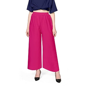 Pranjal Womens Premium Regular Fit Rayon Palazzo