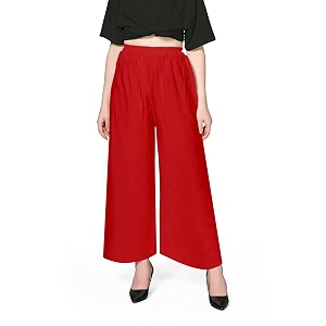 Pranjal Womens Premium Regular Fit Rayon Palazzo