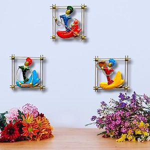 pranjals house beautiful metal set of 3 musician wall decorwall hanging showpiecewall art sculpture for living room size- 85 x 85 inch