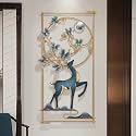 pranjals house Deer And Butterfly With LED Metal Frame Wall Décor entrance, Wall Hanging for Living Room, Wrought iron, Wall Art Decor Hanging for home decoration Living Room, Bedroom, Home, Office, Hotel (Size 47x22 Inch) 03