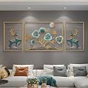pranjals house Ginkgo Tree Leaves and Deer With LED Metal Wall Decor/Wall Sculpture/Wall Hanging Home Decoration Perfect for Living Room/Hotel/Restaurant/Bedroom/Drawing Room 02