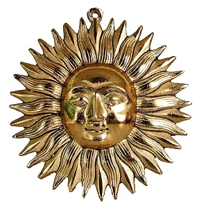 pranjals house metal brass surya dev lord surya home decor designer wall hanging decoration sculpture vastu figurine surya for positivity for living room bedroom home for protect evil eye 7534