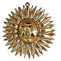 pranjals house Metal Brass Surya Dev, Lord Surya Home Decor, Designer Wall Hanging Decoration Sculpture Vastu Figurine Surya for Positivity for Living Room, Bedroom, Home for Protect Evil Eye (7.5")