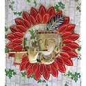 pranjals house Metal Krishna Playing Basuri Round Frame Wall Hanging, Wall Art, Wall Sculpture, Home Office Decoration, Multicolor (Size -23 inch x 23 inch)
