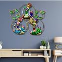 pranjals house Metal Musician Doll Frame Wall Decor/Wall Hanging for Living Room, Size- 16x15 Inches (3 doll leaf)