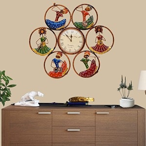 pranjals house metal wall decor for living roomwall decorationswall hangings for home decorationwall hanging decorative itemsaesthetic 3d room decormodern wall art 6 musician clock