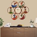 pranjals house Metal Wall Decor For Living Room/Wall Decorations/Wall Hangings for Home Decoration/Wall Hanging Decorative Items/Aesthetic 3D Room Decor/Modern wall art (6 Musician Clock)