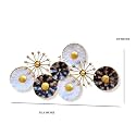 pranjals house Rustic White Flower Metal Wall Art Frame, Wall Hangings for Home Decoration, Wall Sculpture for Living Room, Wall Hanging Decorative Items for Bedroom (Size: 35X19 IN)