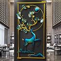 pranjals house Wall Art Deer And Butterfly Metal Frame with LED, Wall Sculpture for Living Room, Bedroom, Drawing Room, Office Wall Hanging for Home Decorative Item