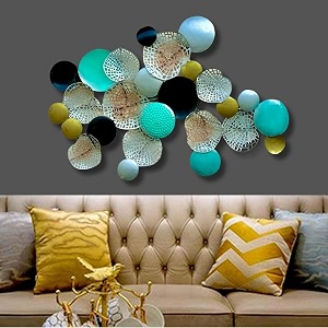 pranjals house wall art flower metal frame wall sculpture for living room bedroom drawing room office wall hanging for home decorative size 40x26 inch
