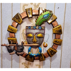 pranjals house metal wall decor for living roomwall decorationswall hangings for home decorationwall hanging decorative itemsaesthetic room decor 3d wall decormodern wall art flute krishna