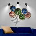 pranjals house Wall Decor for Living Room/Wall Decorations/Wall Hangings for Home Decoration/Wall Hanging Decorative Items/Aesthetic Room Decor/ 3D Wall Decor/Modern Wall Art (Multi: 3D Leaf)