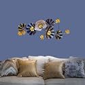 pranjals house zingo Flower Metal Wall Decor For Living Room/Wall Decorations/Wall Hangings for Home Decoration/Wall Hanging Decorative Items/Aesthetic Room Decor/ 3D wall decor/Modern wall art