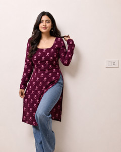 PRANJAYA Women Printed Straight Kurta