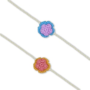 prapti handicrafts handmade designer crochet eco-friendly rakhi for brotherssisterskids combo pack