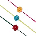 Prapti Handicrafts Handmade Designer Crochet Eco-Friendly Rakhi For Brothers,Sisters,kids Combo Pack