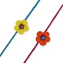 Prapti Handicrafts Handmade Designer Crochet Eco-Friendly Rakhi For Brothers,Sisters,kids Combo Pack